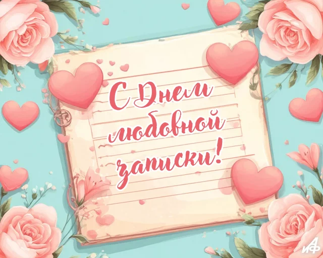 открытка с днем любовной записки