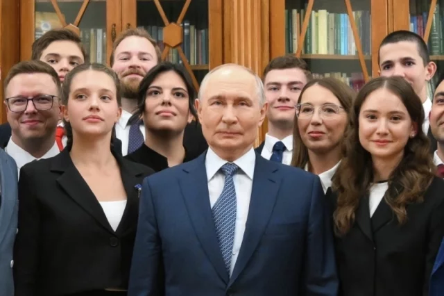 29 августа 2026. Президент РФ Владимир Путин на встрече с преподавателями Московского педагогического государственного университета (МПГУ).