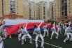 На линейках выступили творческие коллективы города.