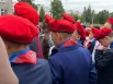 Юнармейцы поют гимны России и Башкортостана на торжественной линейке