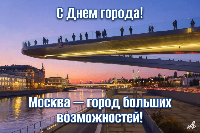 красивая открытка день Москвы