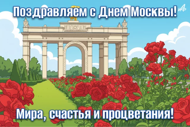 красивая открытка день Москвы
