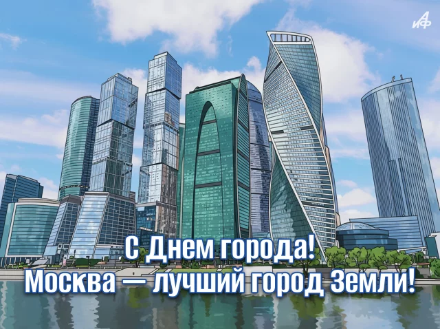 открытка с днем Москвы
