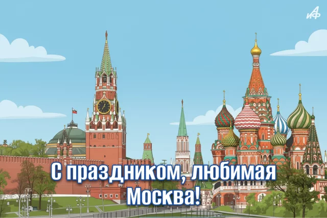 открытка с днем Москвы