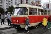 Чехословацкий трамвай Tatra T3SU - исторический музейный экспонат. Этот трехдверный вагон был выпущен в 1983 году.