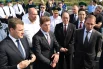 Министр РФ по развитию Дальнего Востока и Арктики Алексей Чекунков, губернатор Приморского края Олег Кожемяко и министр природных ресурсов и экологии РФ Александр Козлов (слева направо на первом плане).