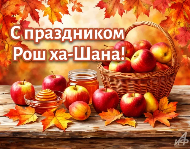 открытка с еврейским новым годом