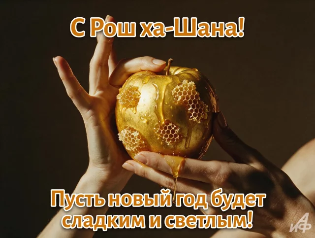 открытка с новым годом Рош ха-Шана