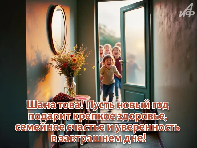 красивая открытка с Рош ха-Шана