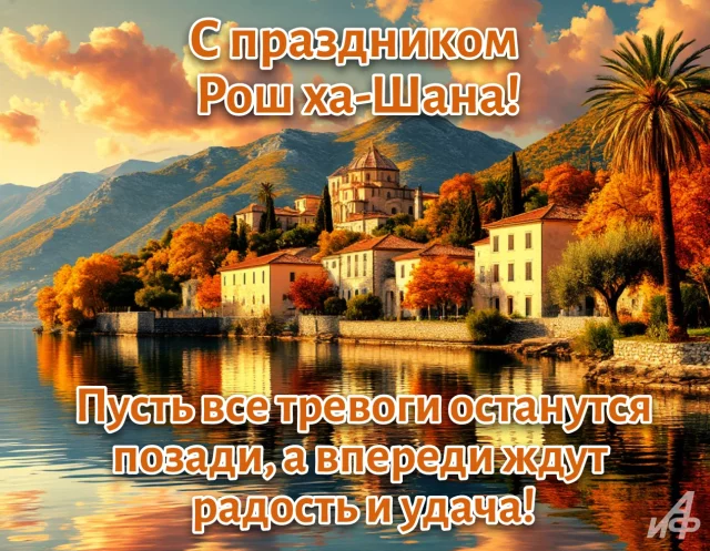 открытка с еврейским новым годом