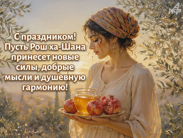 открытка с еврейским новым годом
