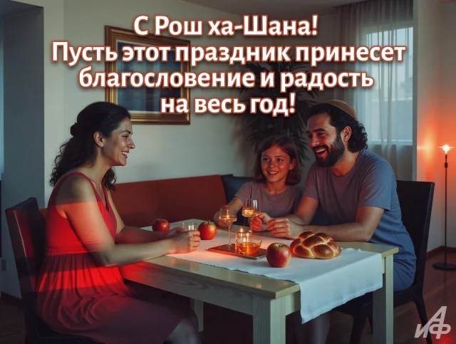красивая открытка с Рош ха-Шана