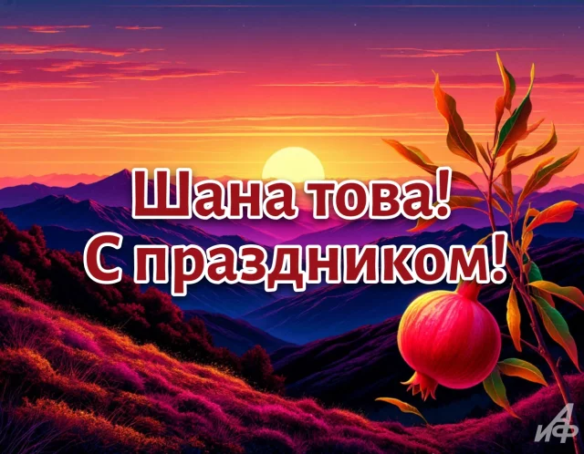 красивая открытка с Рош ха-Шана