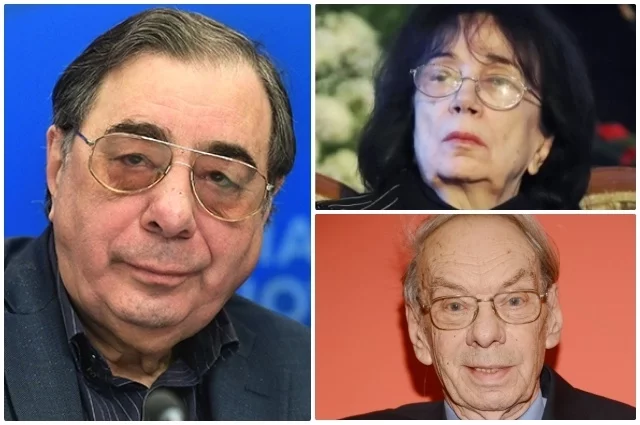 Михаил Цивин с женой подошли к Гитане Леонтенко на похоронах Алексея Баталова. 