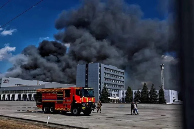 Уничтожение склада в районе Киева.
