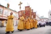 Завершением крестного хода стало соединение ковчегов с мощами Александра Невского и Димитрия Донского на площади Александра Невского.