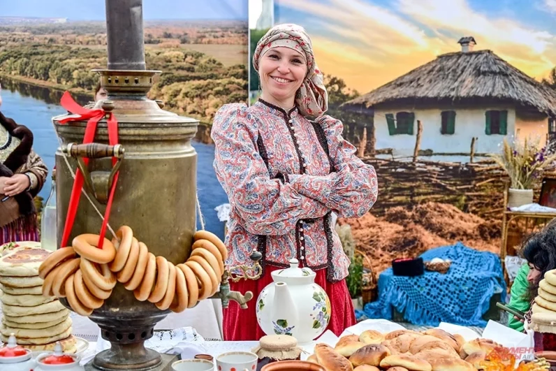 Казачий быт иллюстрировали курени, «построенные» тут же на площадке фестиваля. 