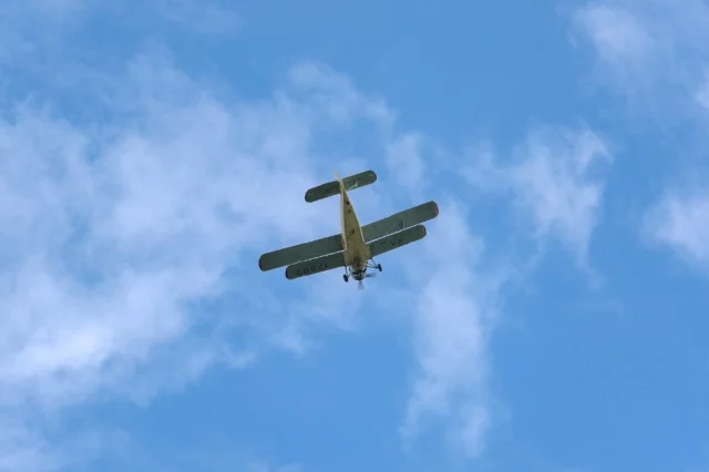 Самолёт Ан-2 рухнул в открытом поле, после чего сразу загорелся