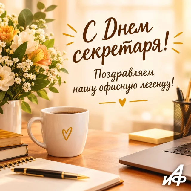 красивая открытка для секретарши