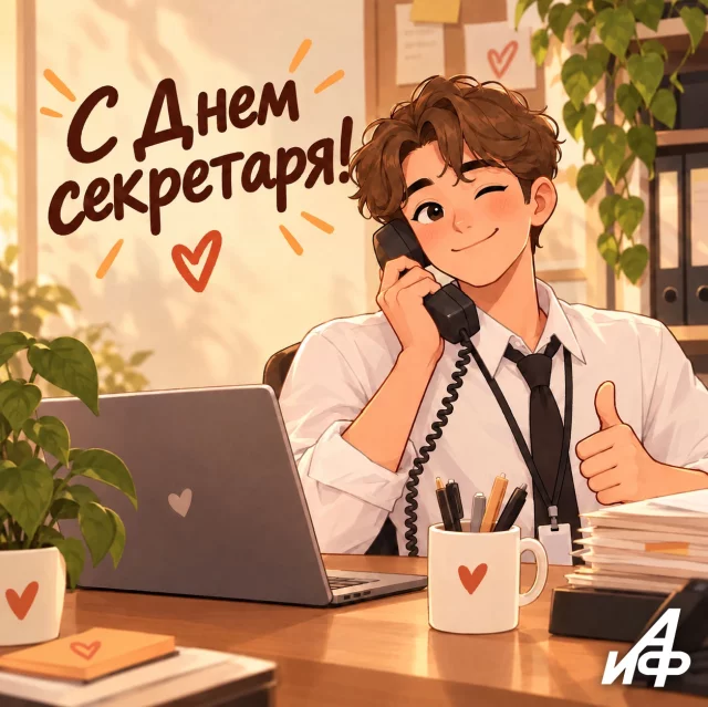 день секретаря открытка
