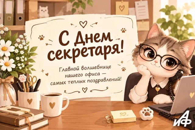 день секретарши открытка для соцсетей