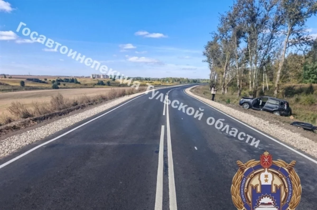 В Киреевском районе водитель пострадала, слетев в кювет