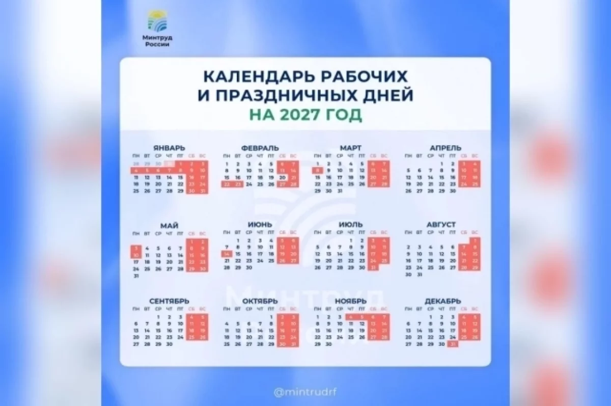Ростовчане будут отдыхать 11 дней на новогодних каникулах 2027 года