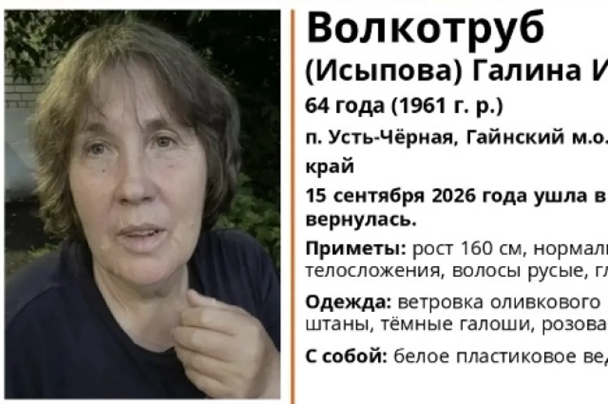 В Пермском крае ищут женщину, которая пропала в лесу 15 сентября