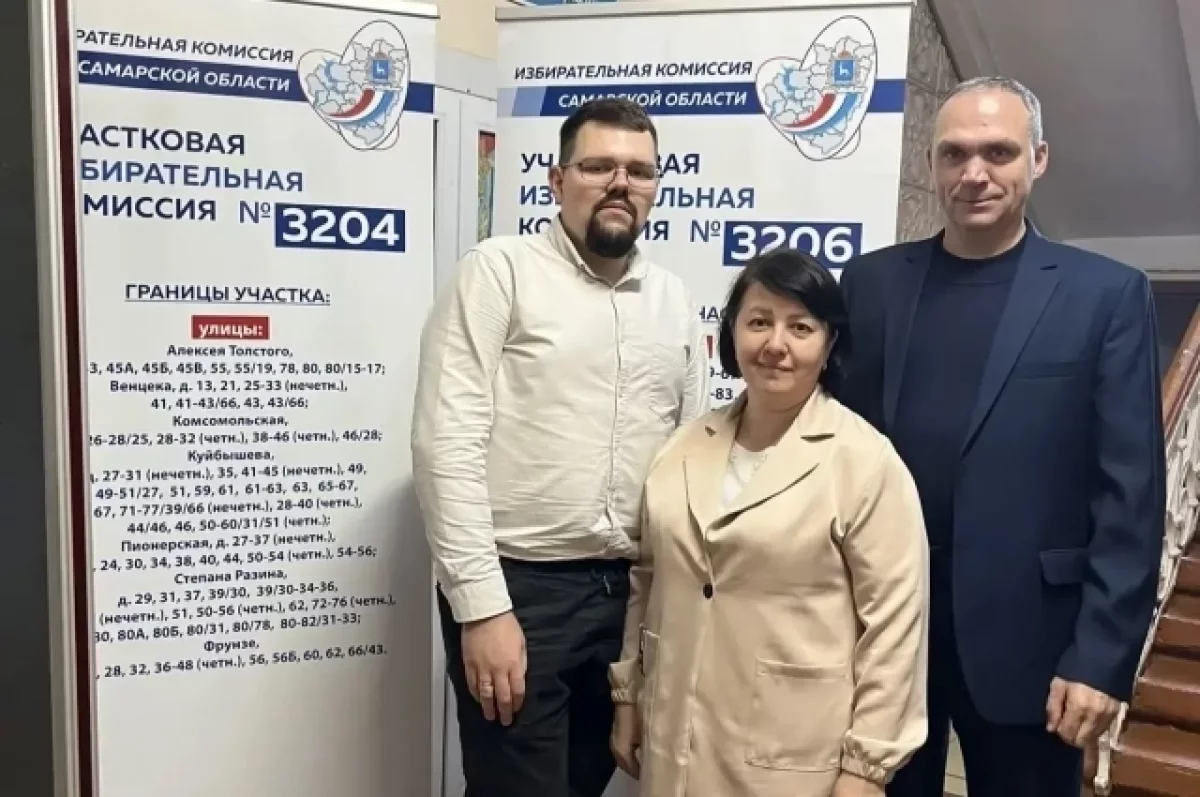 Самарская семья шашистов Дашковых приняла участие в голосовании на выборах