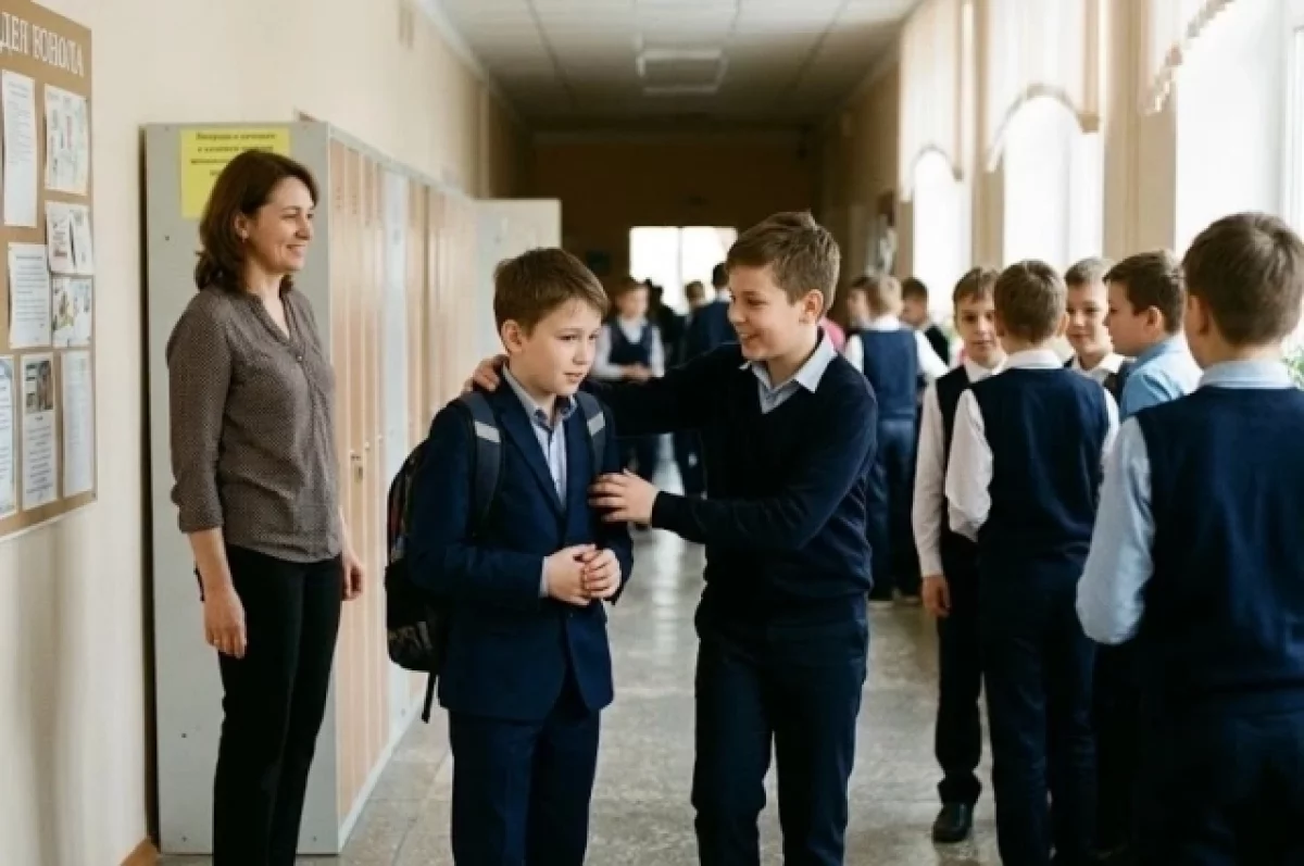 Одноклассники поддержали мальчика, чьи мама и сестра погибли от рук отца