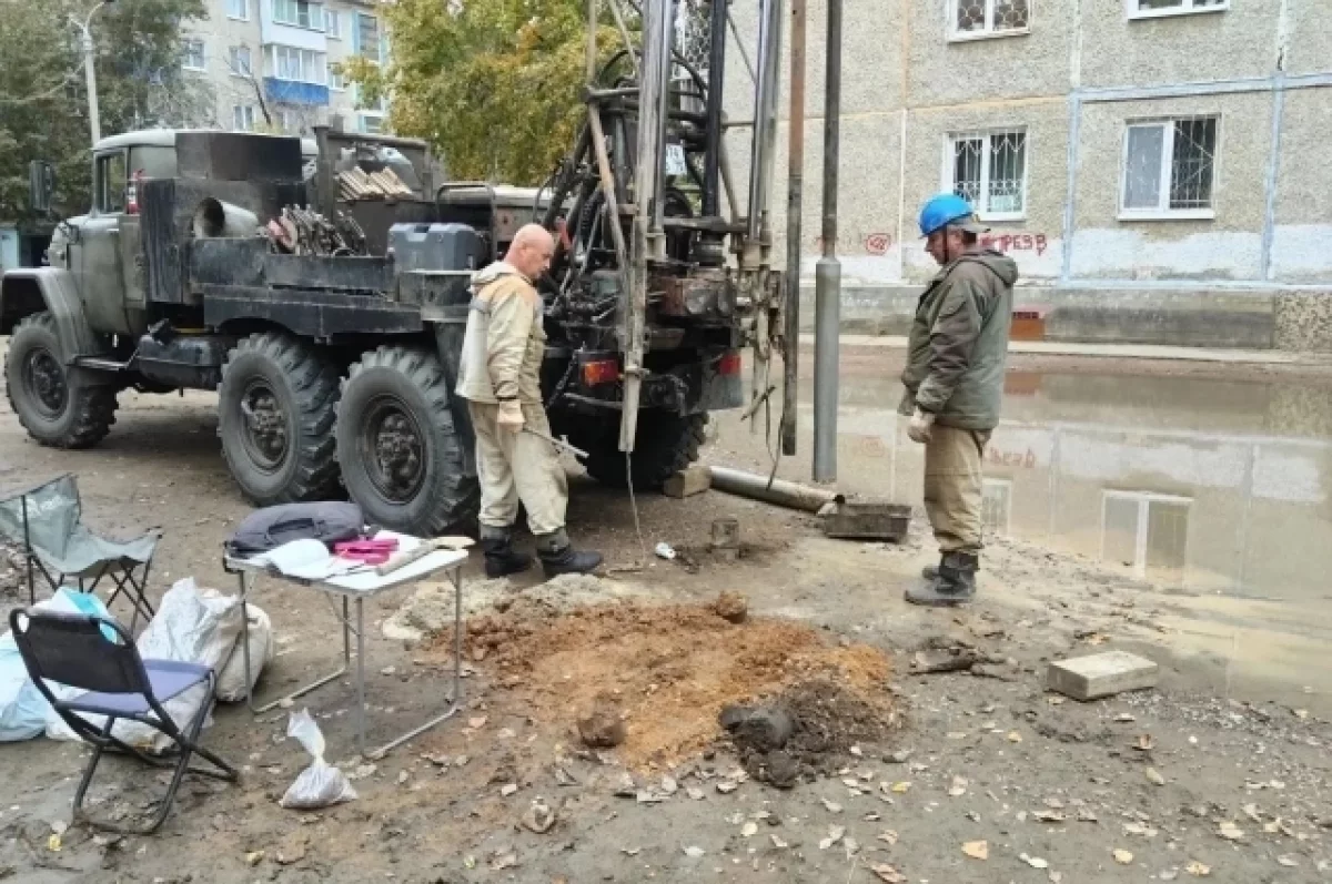 Буровые изыскания провели в 5-м мкр. Читы для проектирования ливнёвки