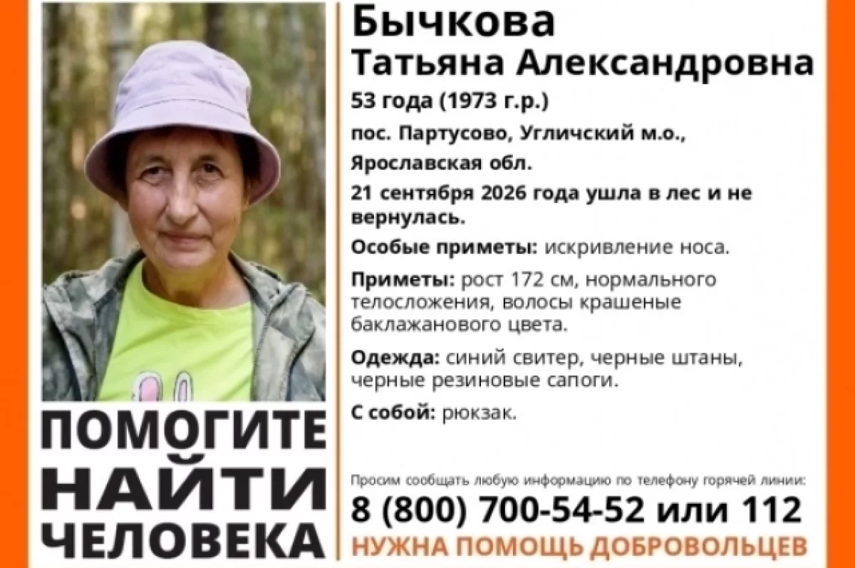 Под Угличем третьи сутки ищут 53-летнюю женщину, ушедшую в лес