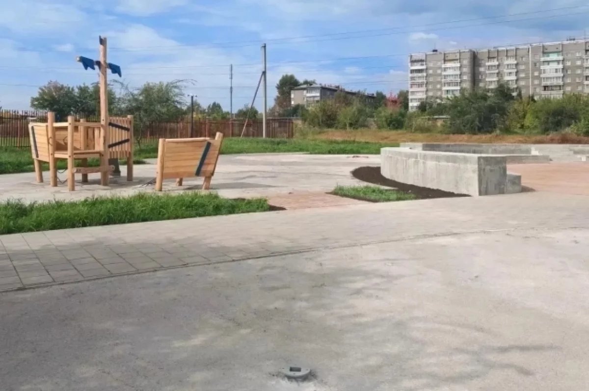 Сквер Будущего в Ново-Ленино в Иркутске готов на 76%