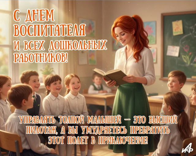 открытка с днем дошкольных работников