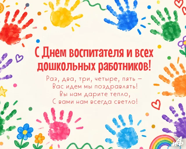 открытка с днем дошкольных работников