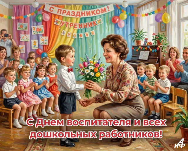 открытка с днем дошкольных работников