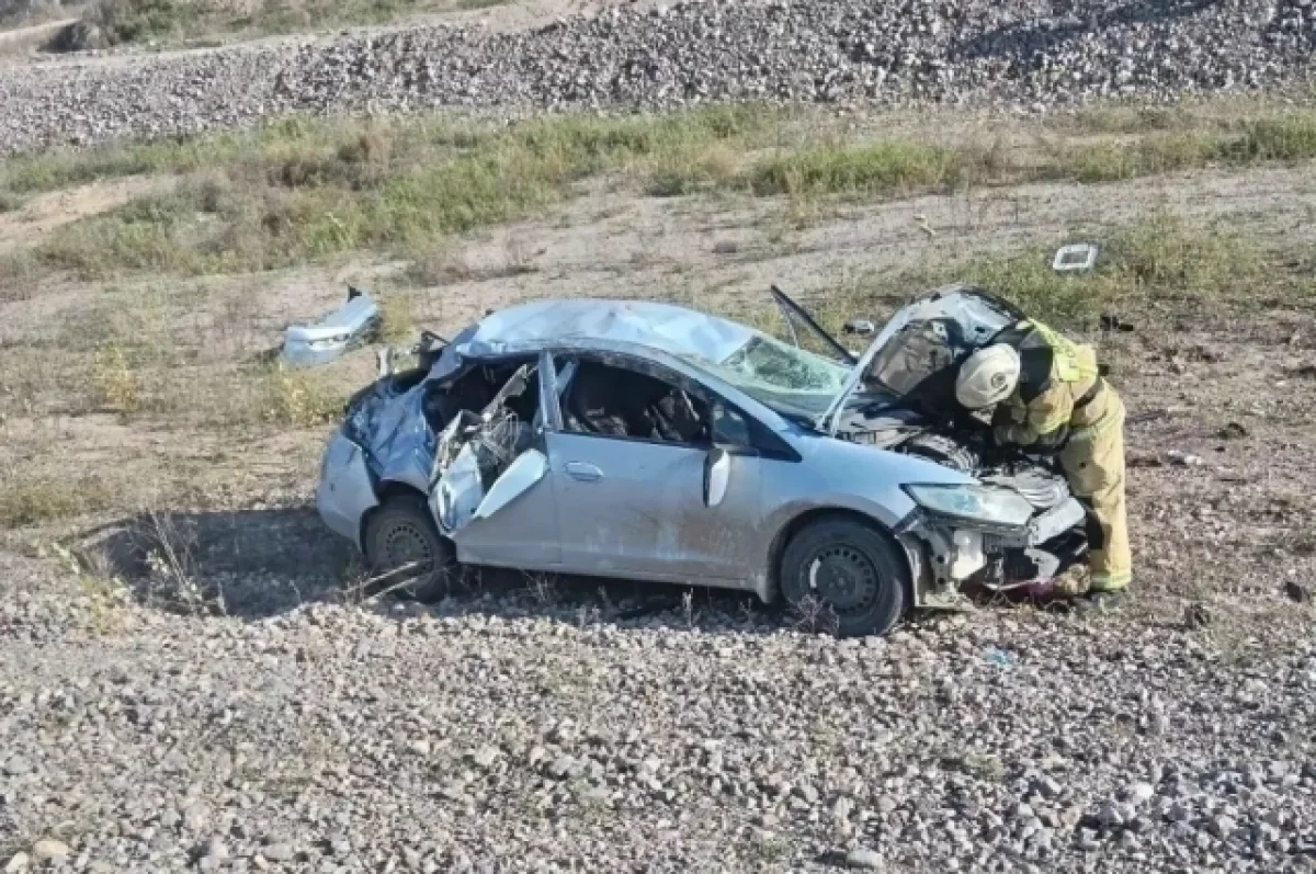 Перевернувшийся автомобиль стабилизировали на автотрассе в Забайкалье