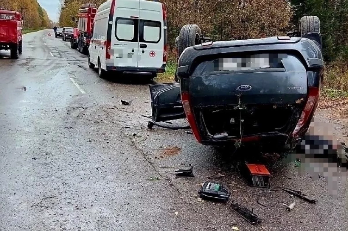 Водитель погиб в перевернувшемся автомобиле в Семёновском округе