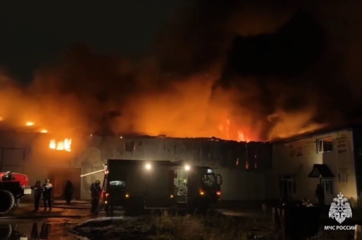Крупный пожар вспыхнул в мебельном магазине в Южно-Сахалинске