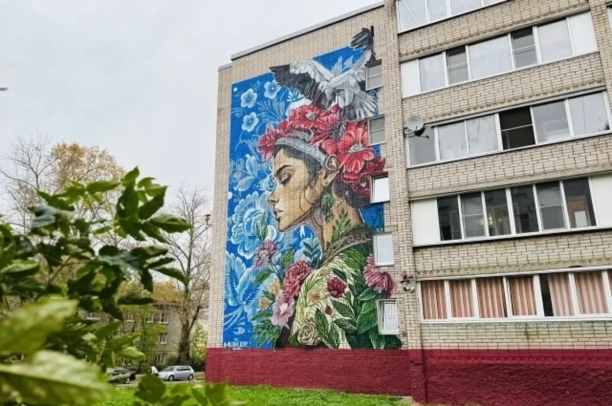 Пять новых муралов украсили уличную галерею Череповца