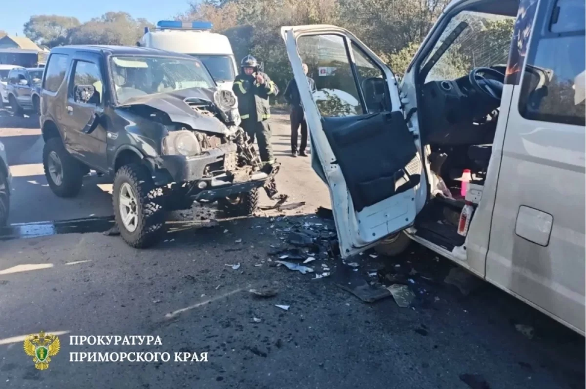 В ДТП с маршрутным автобусом в Приморье пострадали три человека