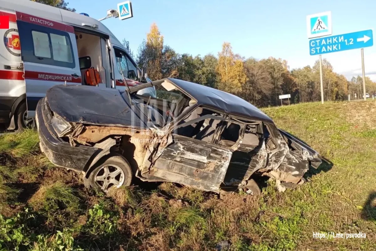 Под Псковом в ДТП с автобусом пострадал водитель легковушки