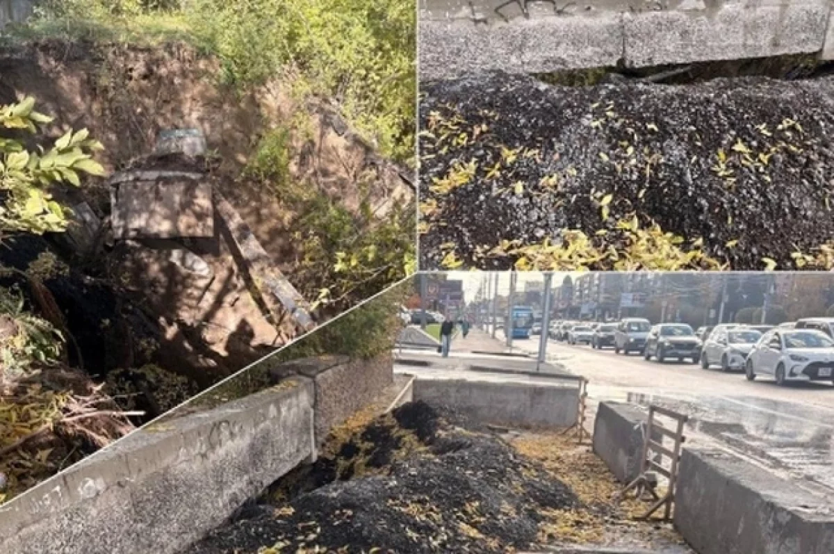 Появились кадры обрушения асфальта у ТЦ «Европа» в Новосибирске