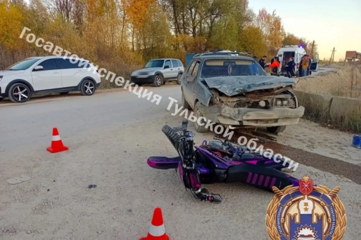 В Дубенском районе подросток пострадал в ДТП с мотоциклом