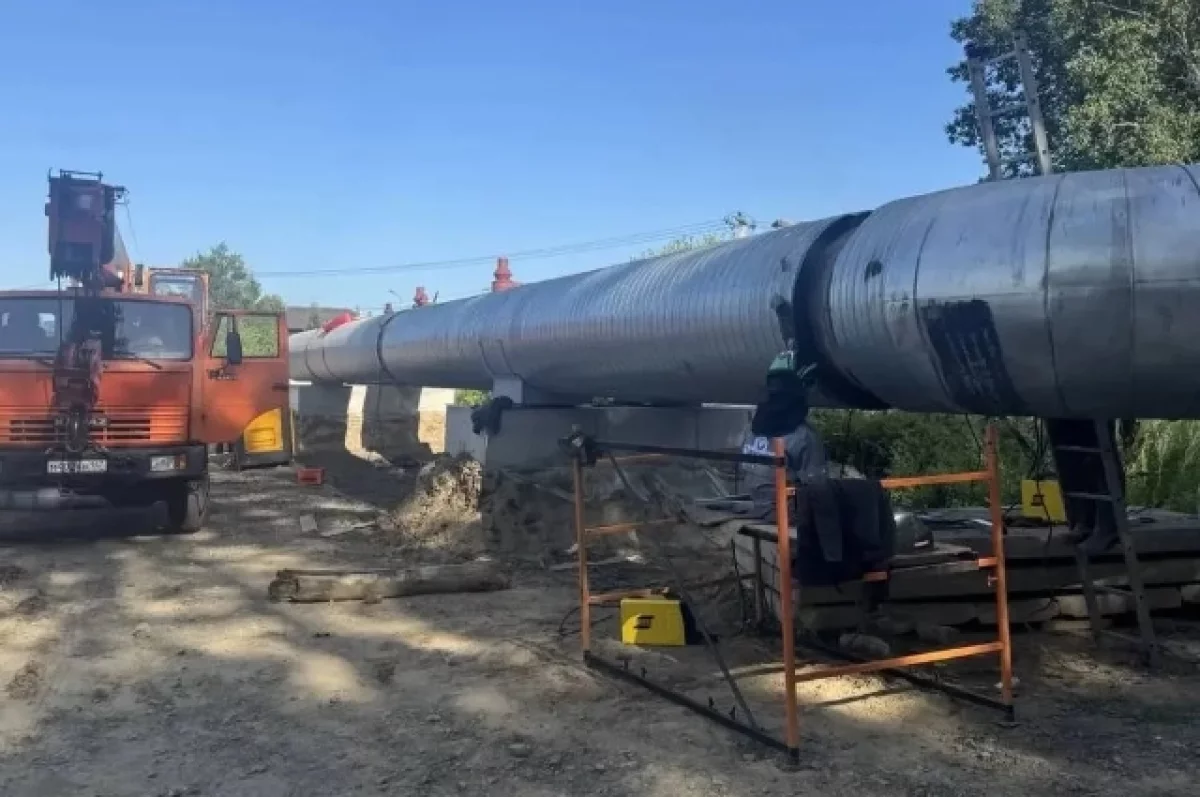 В Хабаровске смонтировали еще 170 метров тепломагистрали «Авангард»