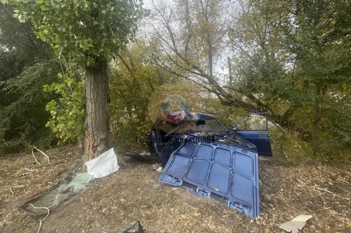 В Саратове молодой водитель врезался в дерево и погиб