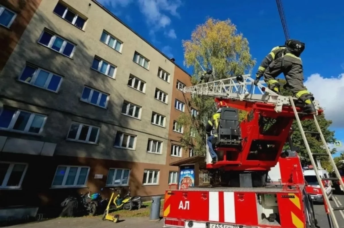 В общежитии БФУ в Калининграде прошли пожарные учения