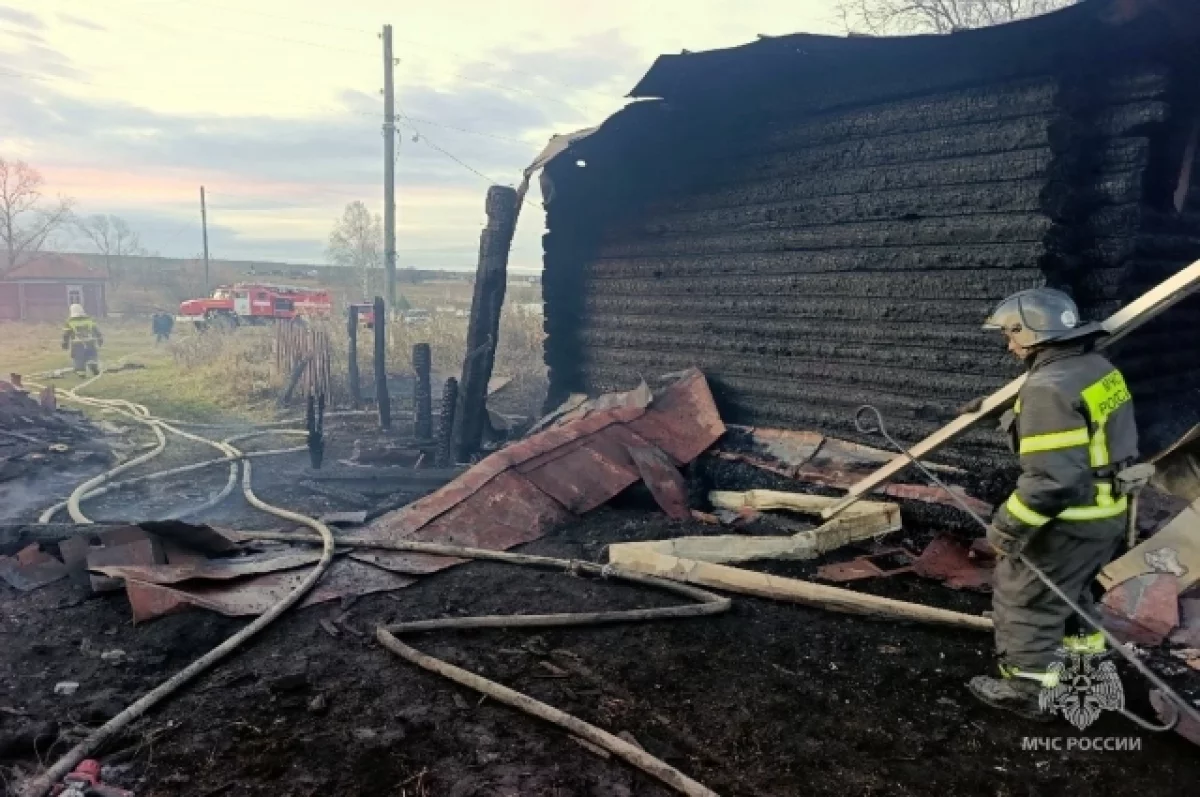 Ночной пожар под Ашой унёс жизнь 74-летнего мужчины