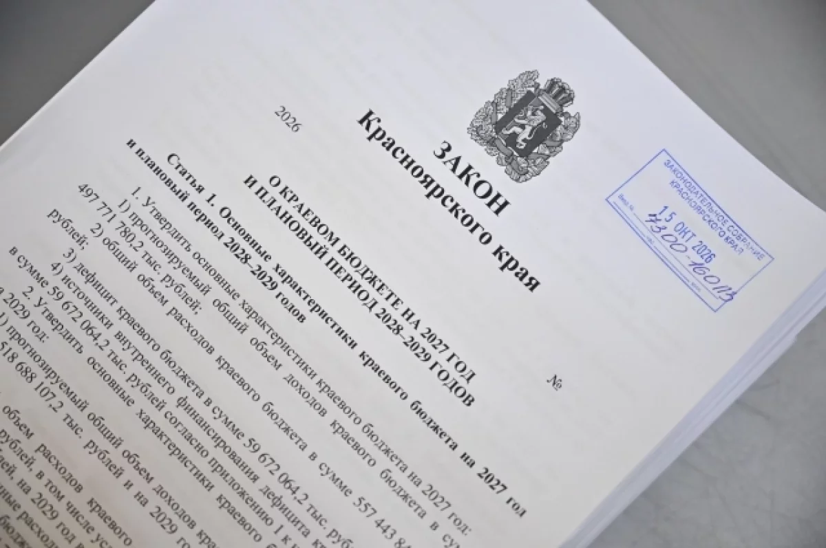 Красноярское правительство внесло бюджет на 3 года