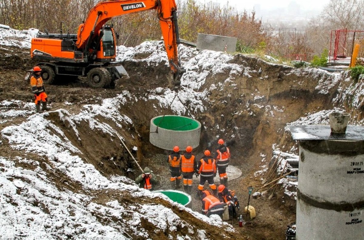 Работы по восстановлению коллектора в Горском микрорайоне завершат к ноябрю